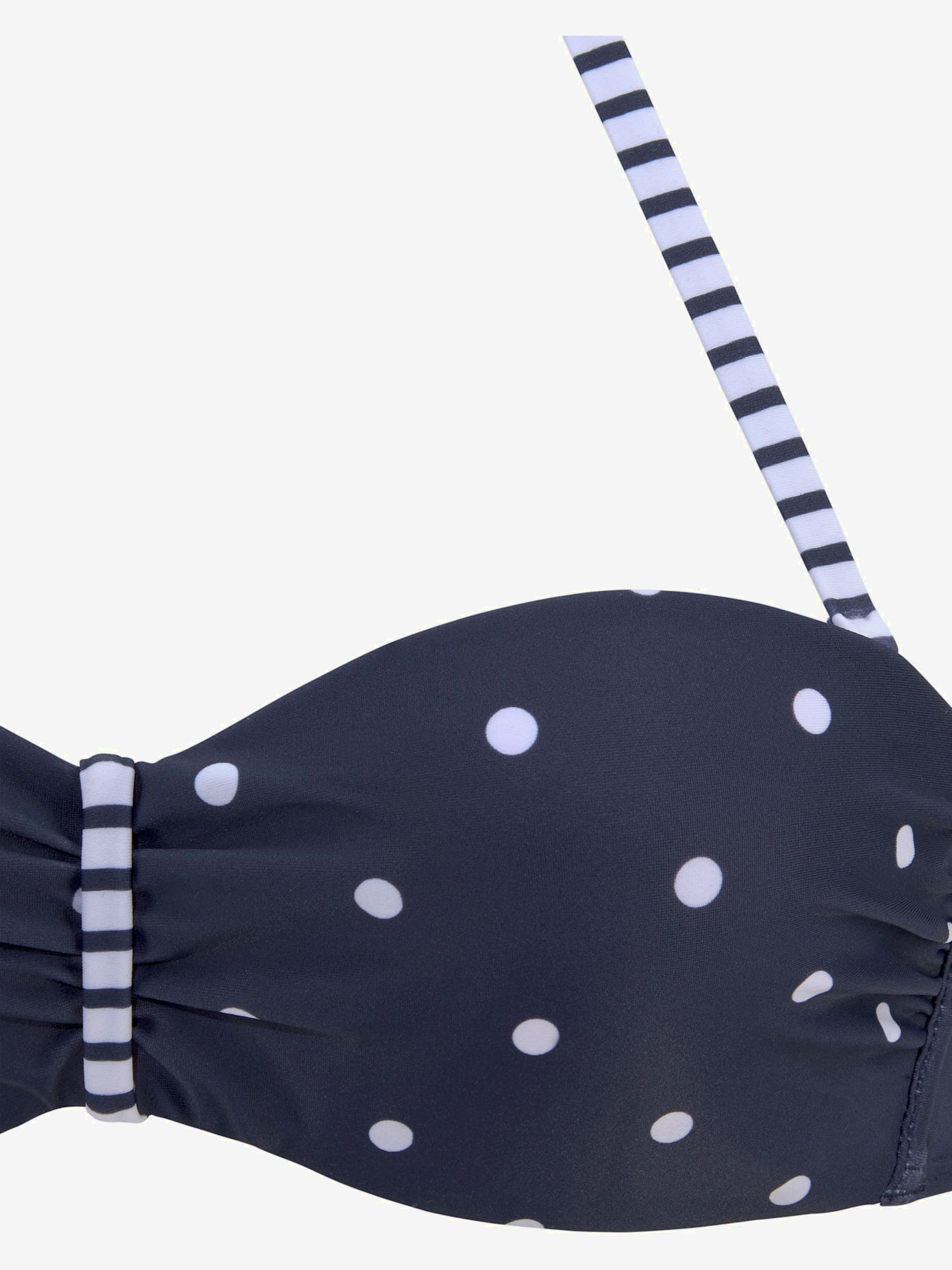 Haut de bikini bandeau à armatures motif à pois tendance
