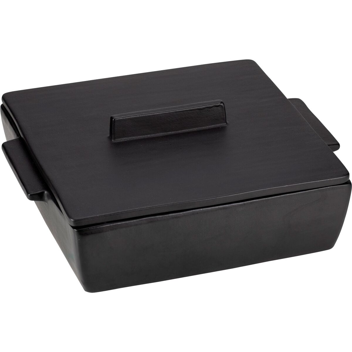 Ildfast form med lokk 27 x 24 x 10 cm, mattsvart