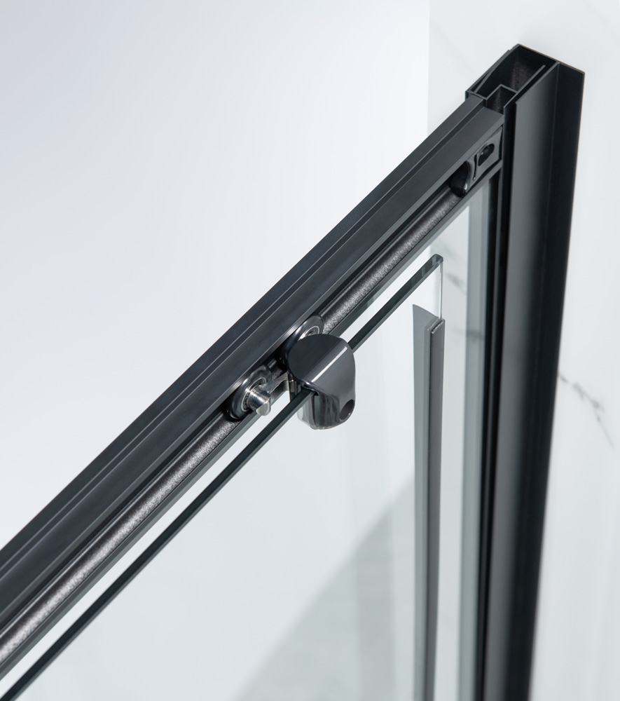Saniclear Slide black douchecabine 120x80cm zwart mat