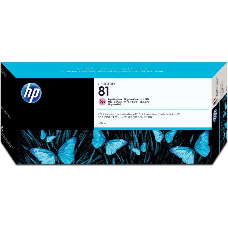 HP 81 cartouche d'encre teintée magenta clair 680 ml