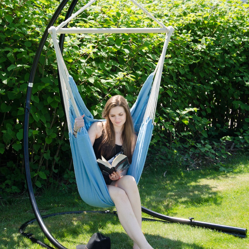 XXL Hangstoel Relaxstoel 185x130cm tot 150kg in Pacific Blue