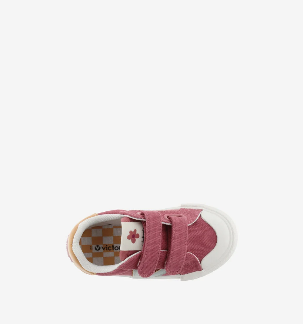 TRIBU TOILE CUIR Baskets sport en toile couleur pour enfant FRESA