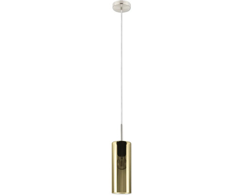 Hanglamp, 1-lichts, HxLxB 110x71x10 cm, nikkel/mat/goud look