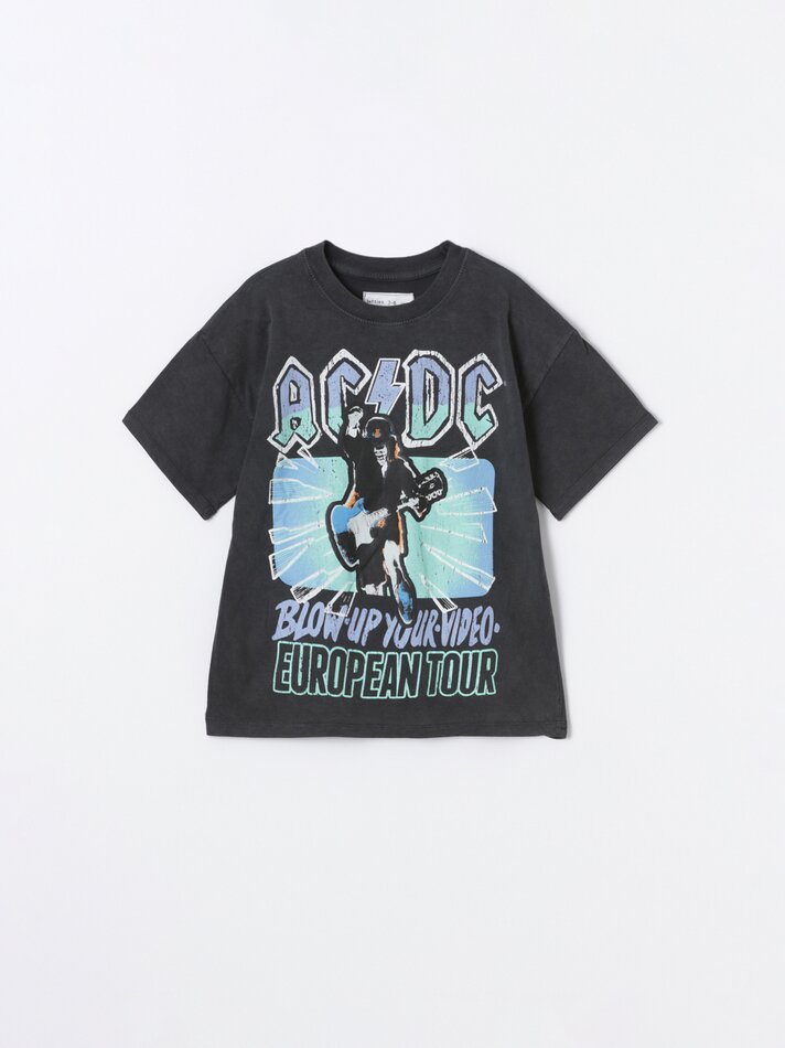Camiseta estampada universal ACDC - Cinza Antracite