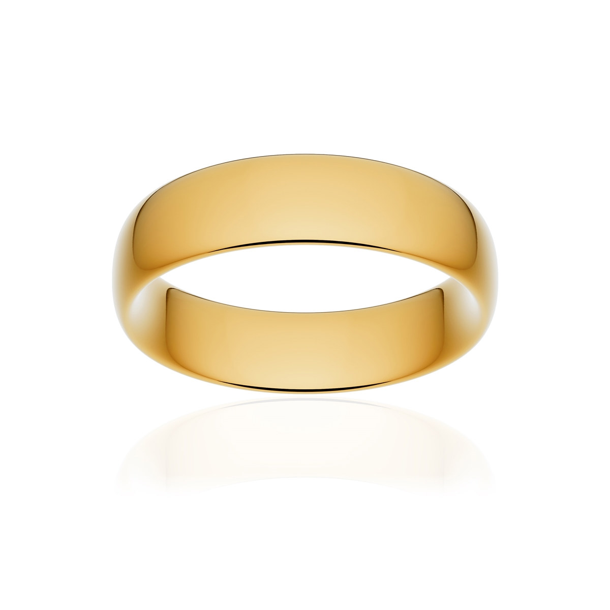 Alliance or 750 jaune poli ruban confort 6mm