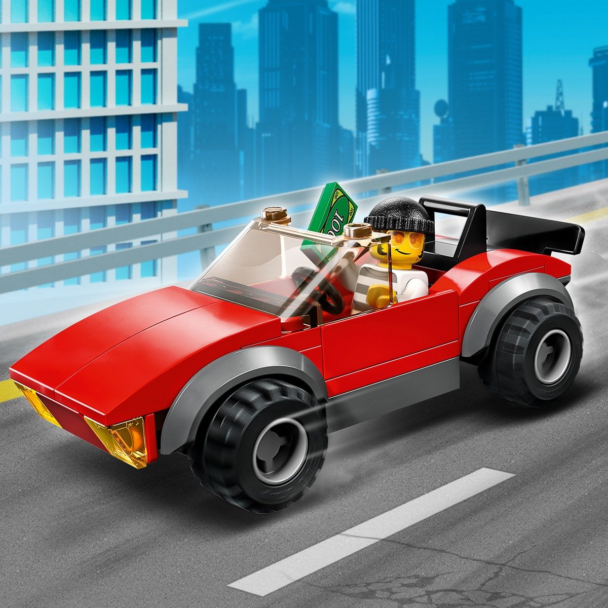 La course-poursuite de la moto de police Lego City 60370