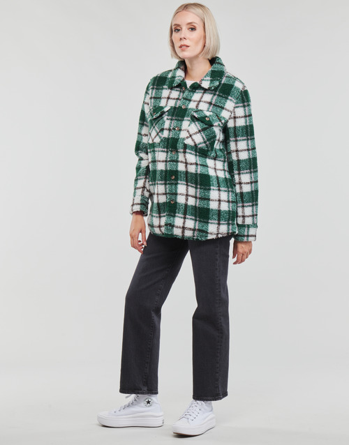Volcom - SILENT SHERPA JACKET Verde / Blanco