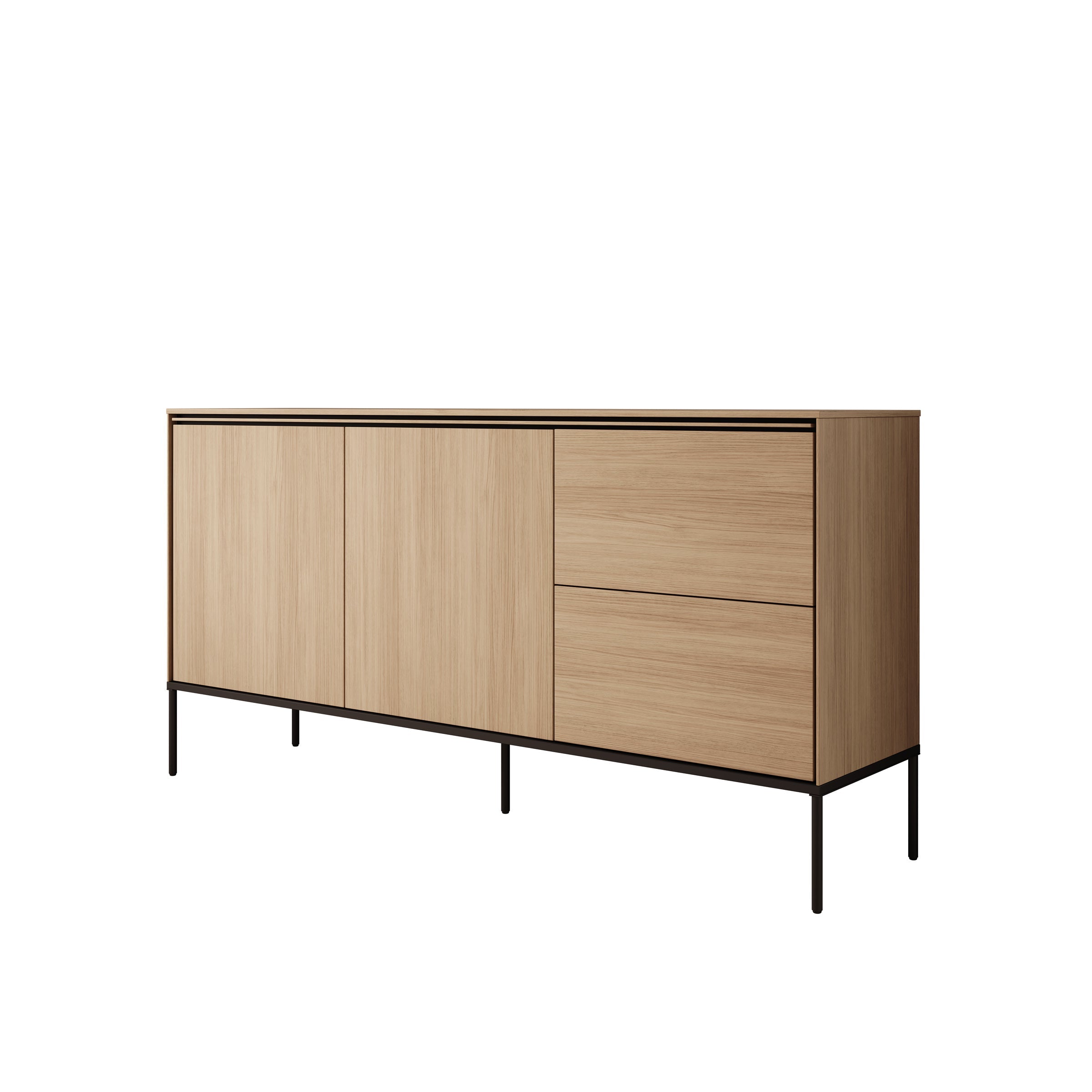 Meubella - Vicious - Dressoir - Eiken - 167x41x85 cm