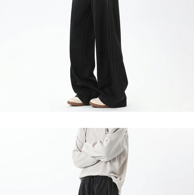 Kimeya - Hoge taille effen wijde joggingbroek