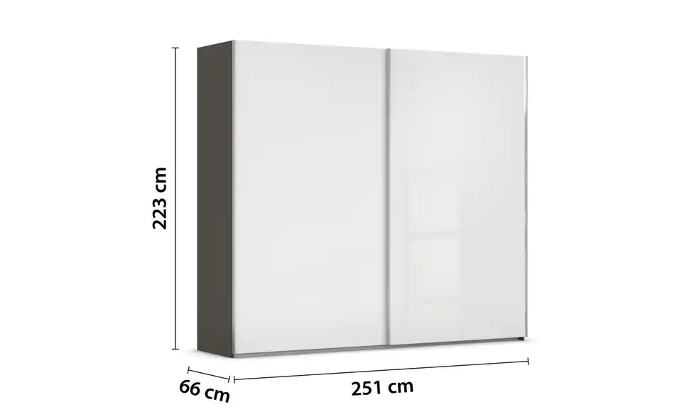 Schwebetürenschrank Fifty 251 cm 2 Stück