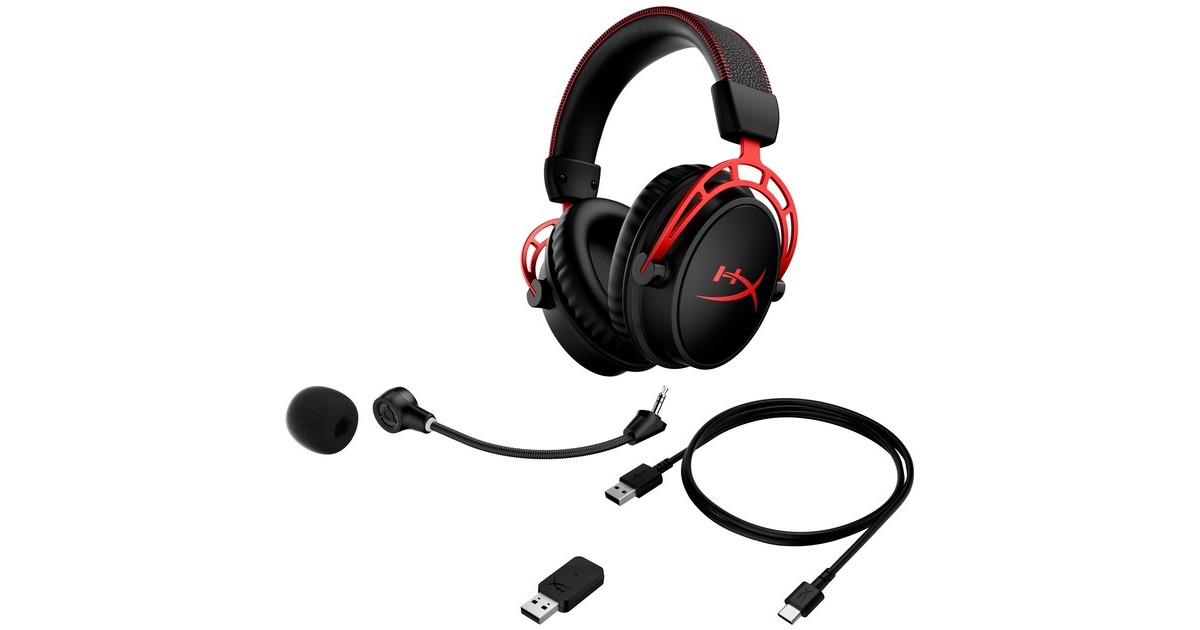 HyperXCloud Alpha Wireless over-ear gaming headset  (Zwart/rood)