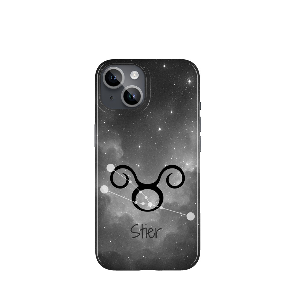 iPhone 14 Kunststoff Hülle Stier 4 - Grau