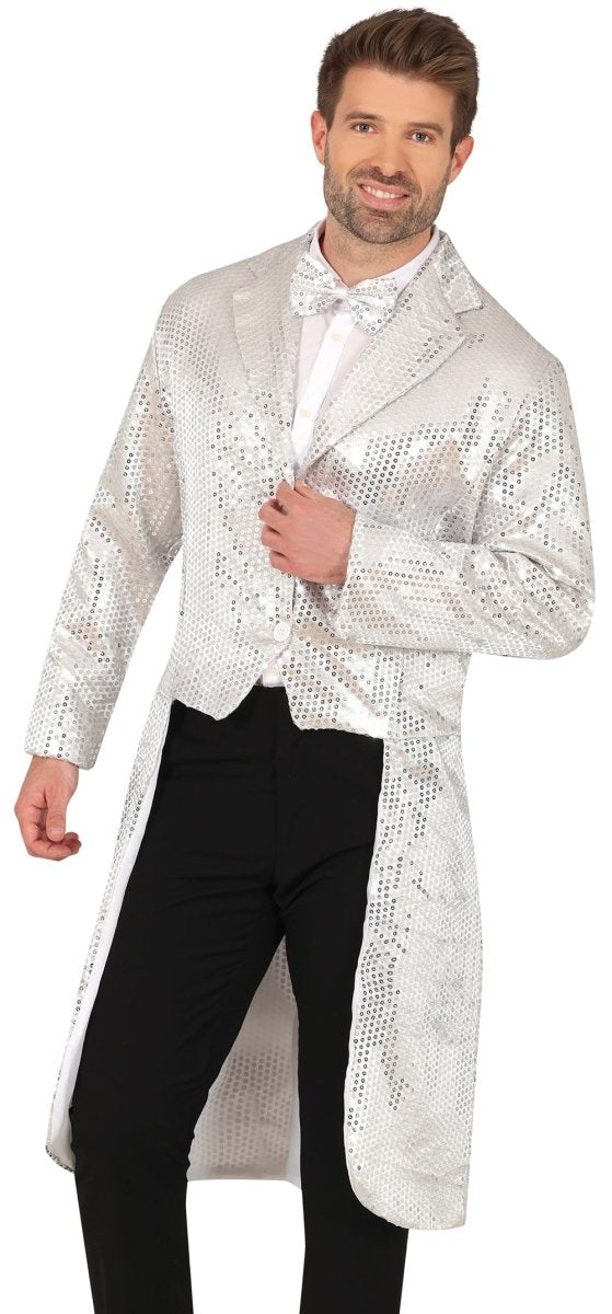 Zilveren Blazer Heren Pailletten