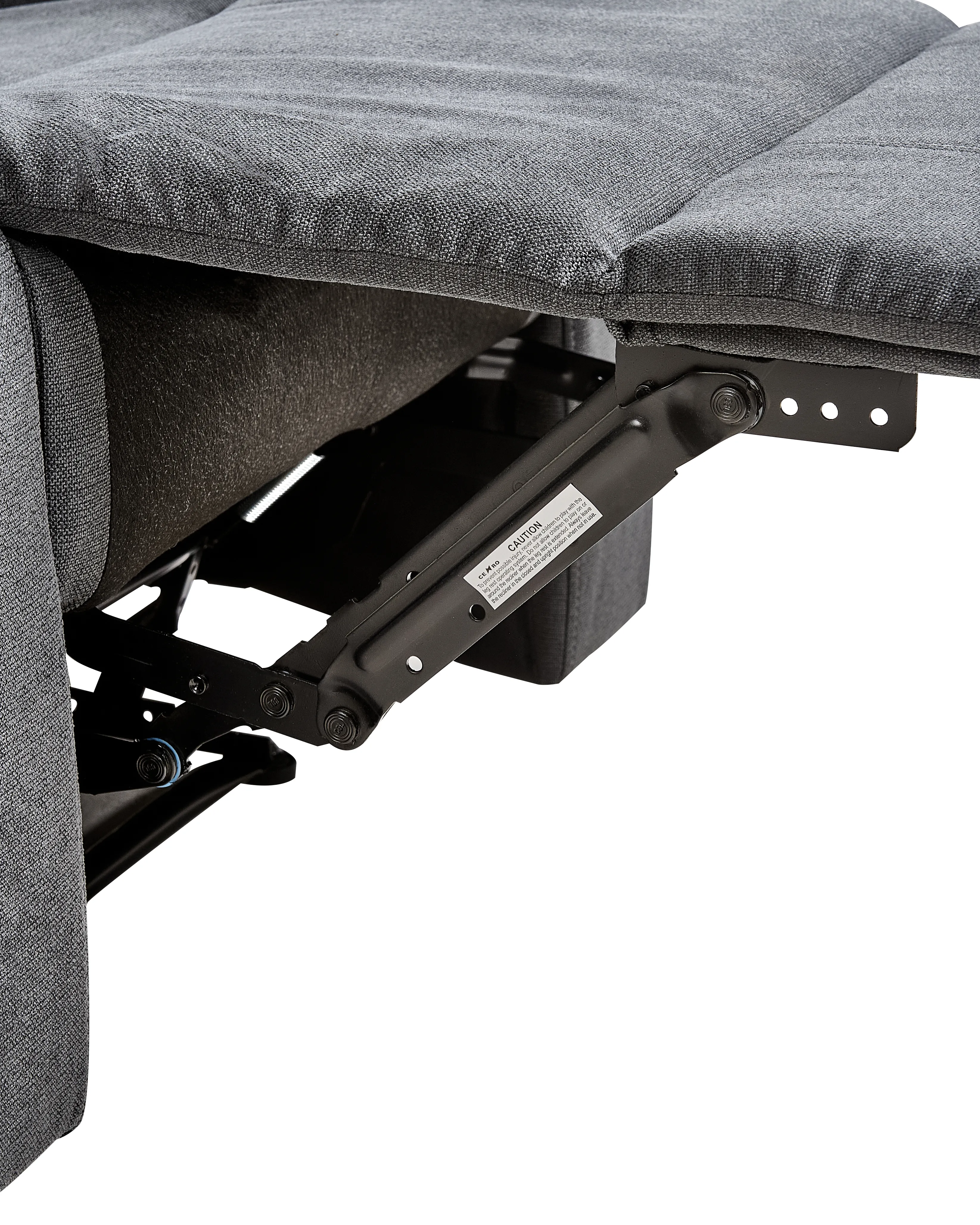 Relaxfauteuil BERGEN inclusief voetensteun Stof Donkergrijs