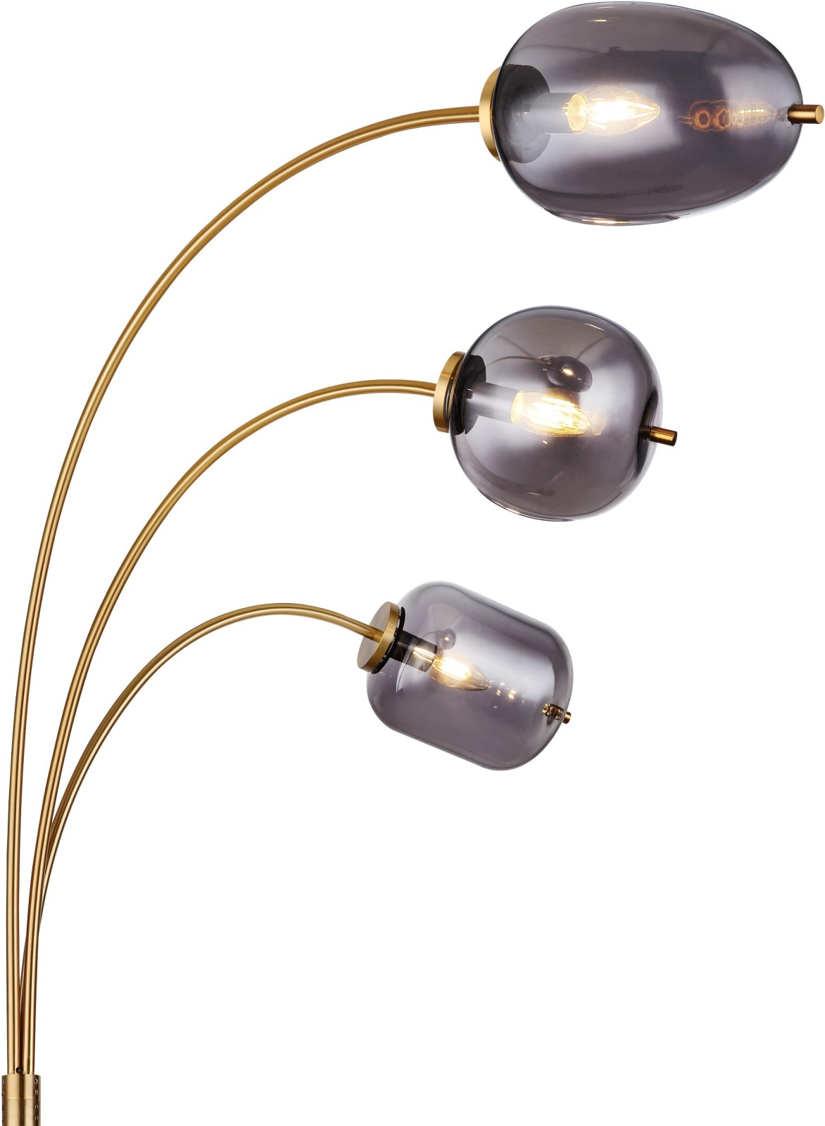 Bogenlampe - Messing-rauchfarben - 175 cm hoch
