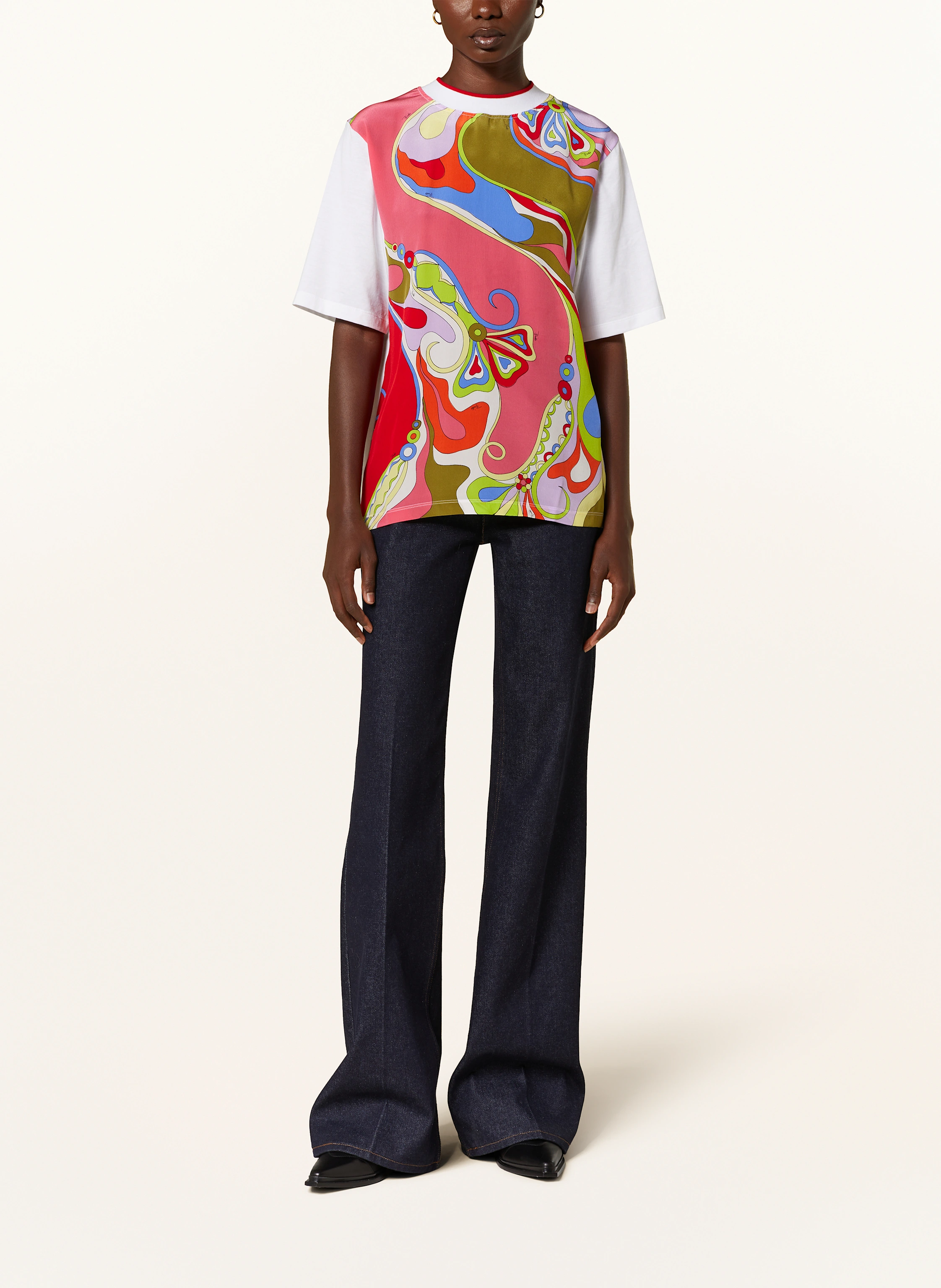 PUCCI T-Shirt im Materialmix