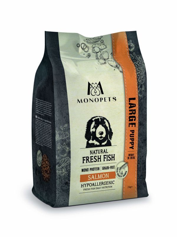 Monopets Large Puppy Hypoallergeen Monoprotein - Hondenvoer - 2 Kilogram - zalm