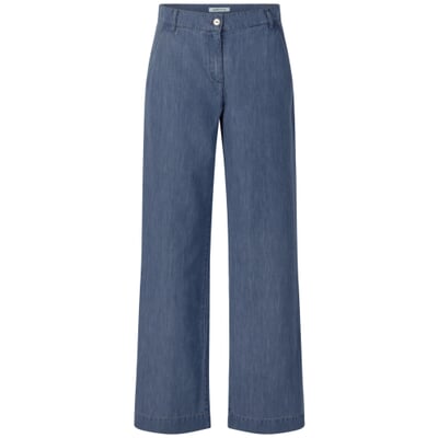Damenhose weites Bein, Mittelblau