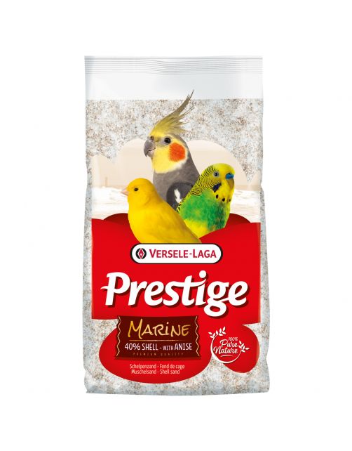 Versele-Laga Prestige Premium Schelpenzand Marine - Vogelbodembedekking - 25 kg Wit