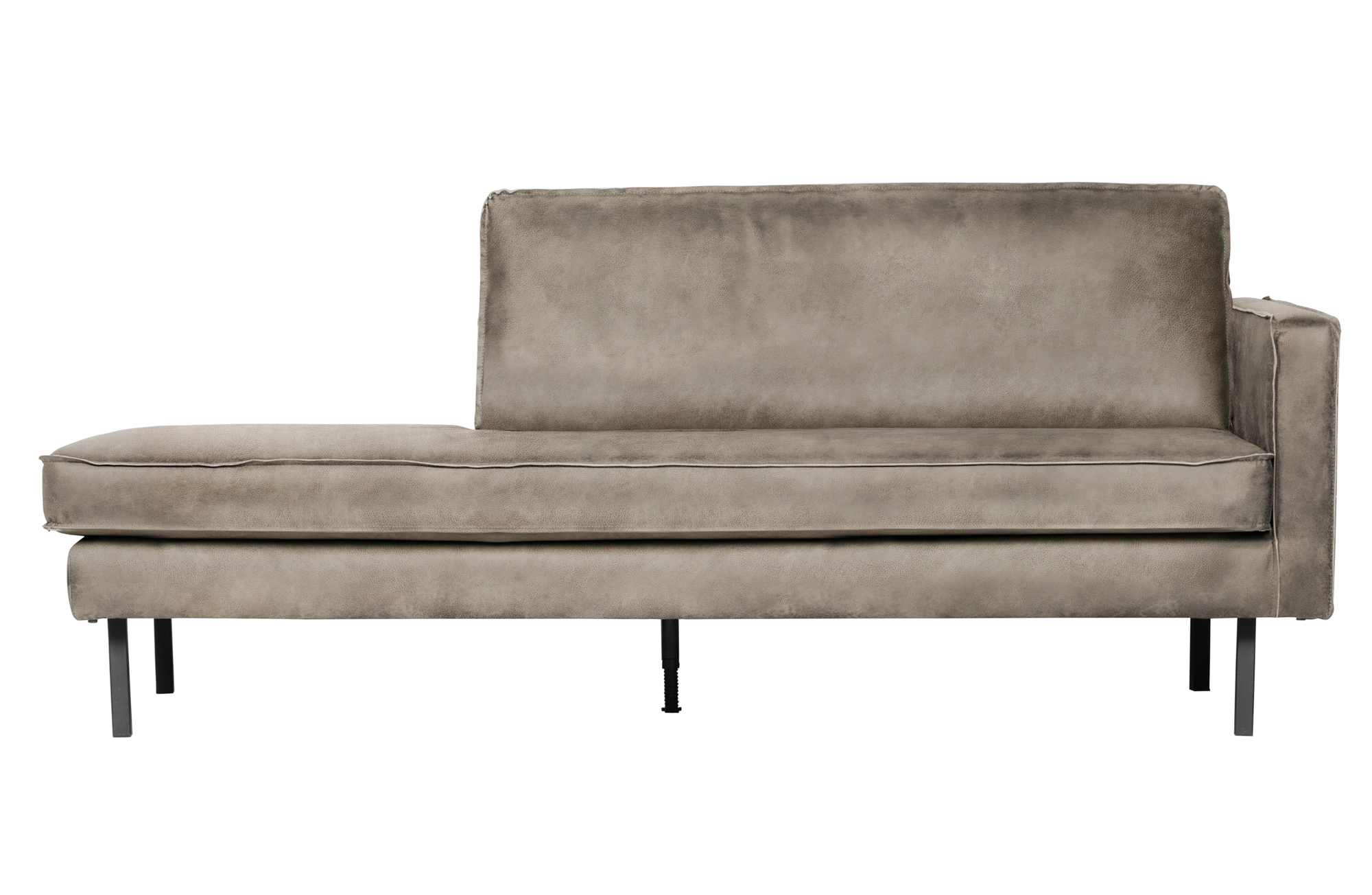 BePureHome daybed Rodeo lederlook Rodeo Daybed Lederlook Rechts - Elephant Skin