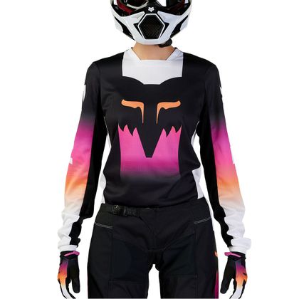 Maillot cross Fox WOMEN'S 180 - FLORA 2023 - Noir / Rose