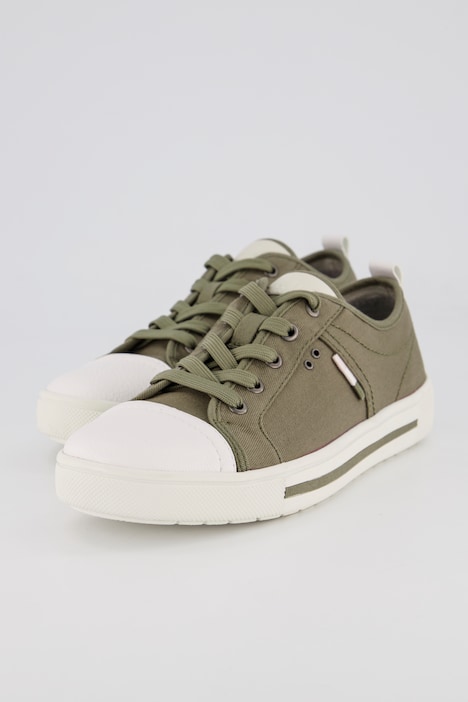 Sneaker, Jana Shoes, Canvas, Lederoptik-Spitze, Weite H