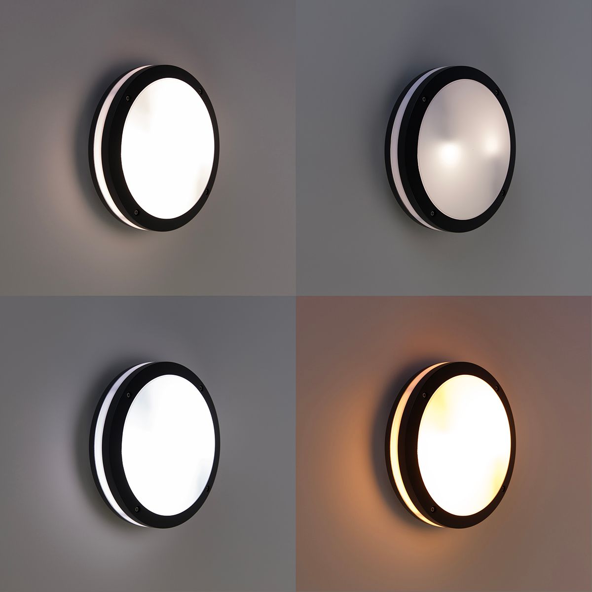Smart wand- en plafondlamp donkergrijs incl. Wifi A60 - Glow