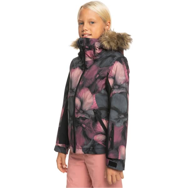 Veste de ski ROXY JET SKI GIRL JK SNJT TRUE BLACK PANSY PANSY RG