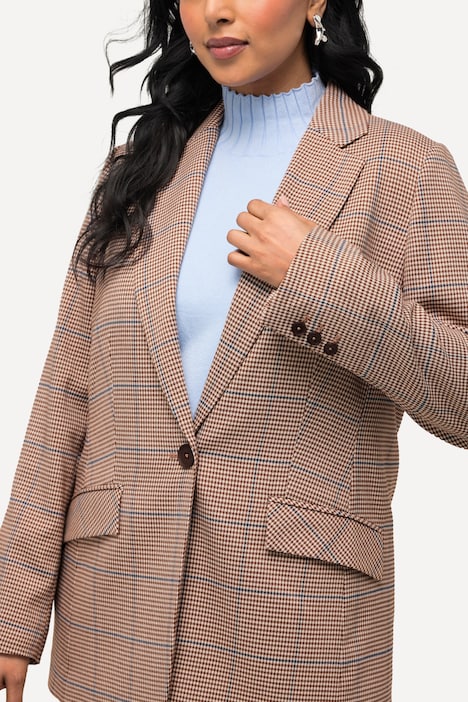 Blazer, Karomuster, Reverskragen, Klappentaschen