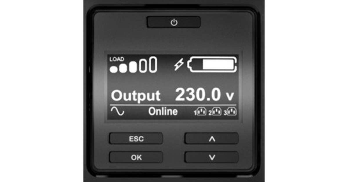 APCSmart-UPS On-Line SRT1500XLI - Noodstroomvoeding ups  (Zwart, 6x C13 uitgang, tower, 1500VA)