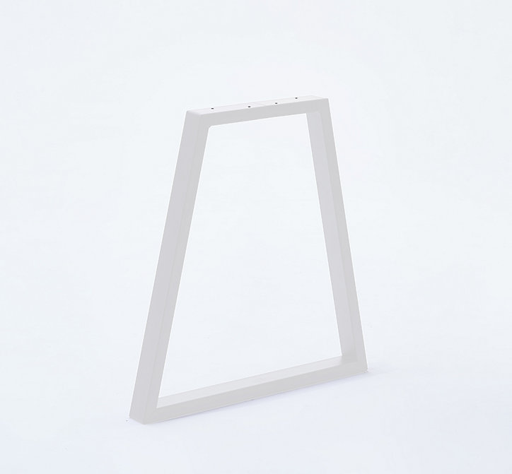 Pied de banc modèle trapèze Mottez H. 40 cm métal blanc