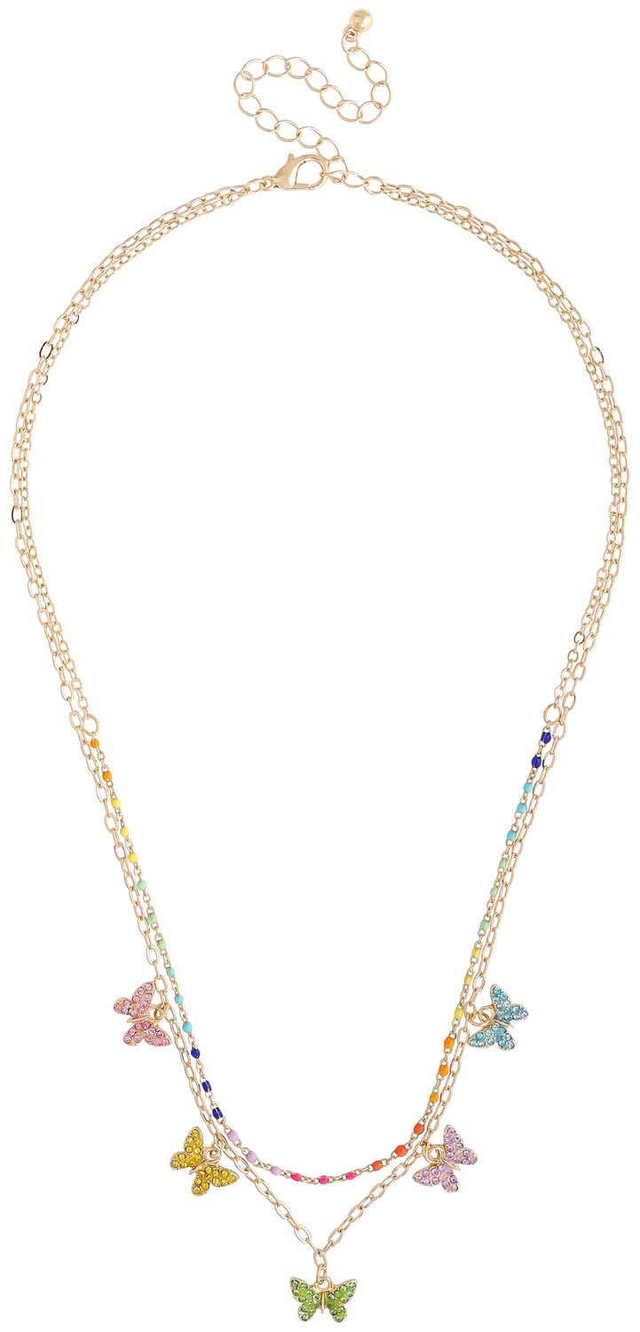 Layering Kette - Colorful Butterflys