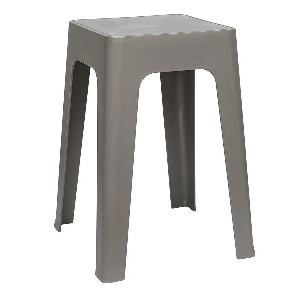 Home Deco Factory zit krukje/stoel - grijs - D34 x H47 cm