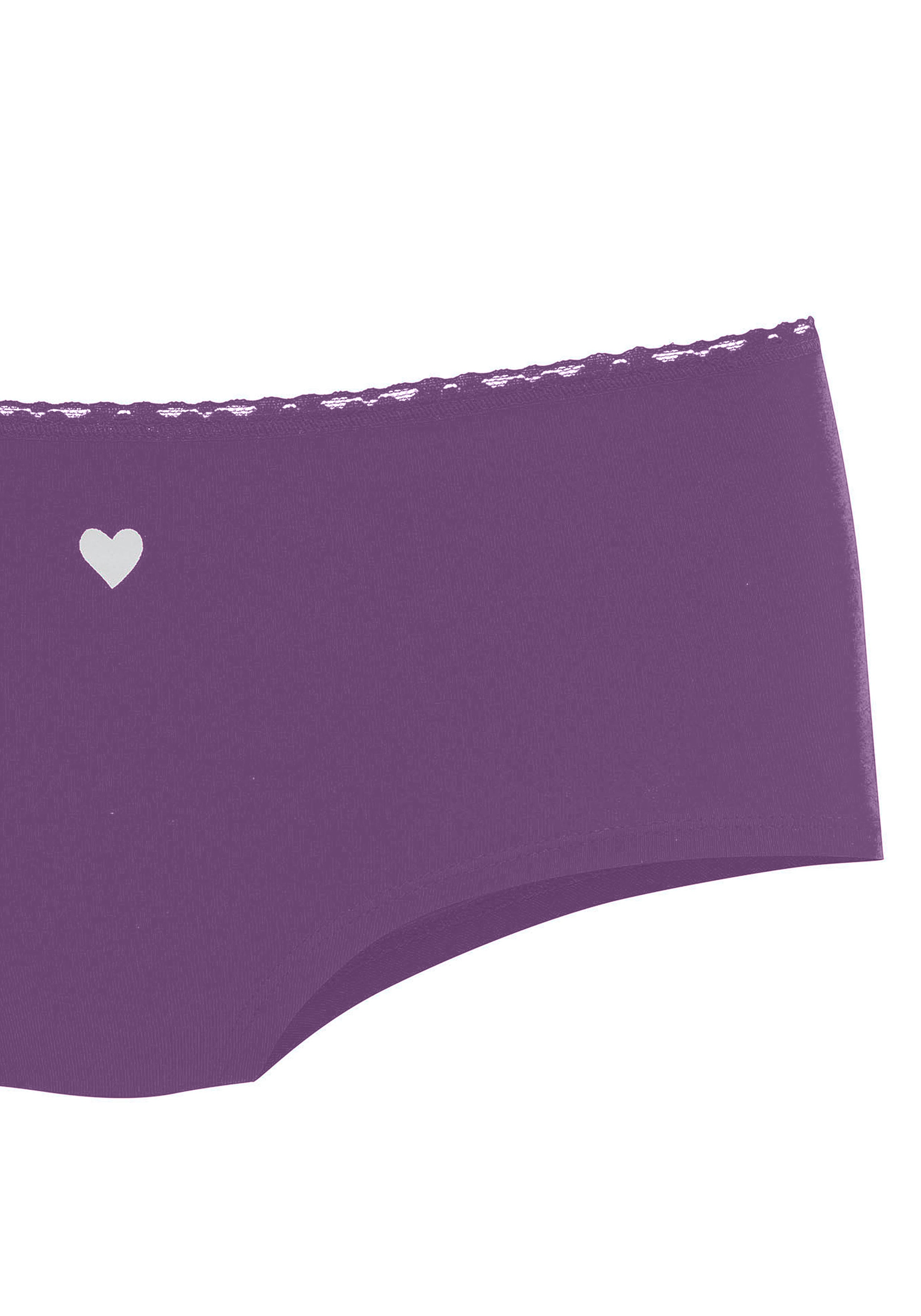 LASCANA Panty , mit süssen Herzchen-Prints und aus elastischer Baumwoll-Qualität