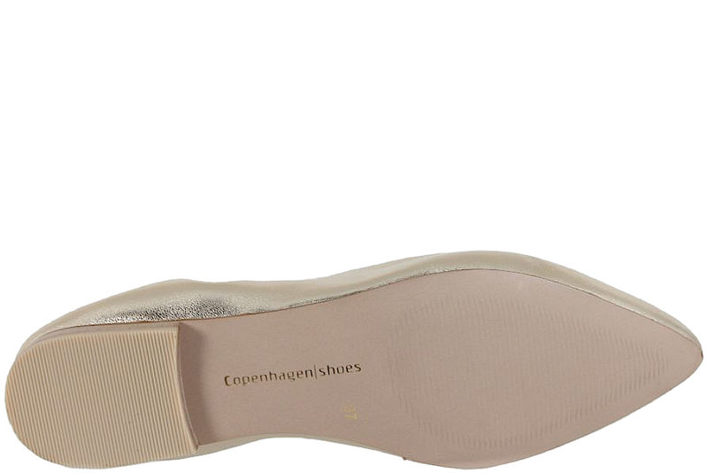 COPENHAGEN SHOES BALLERINA I GULD SKIND
