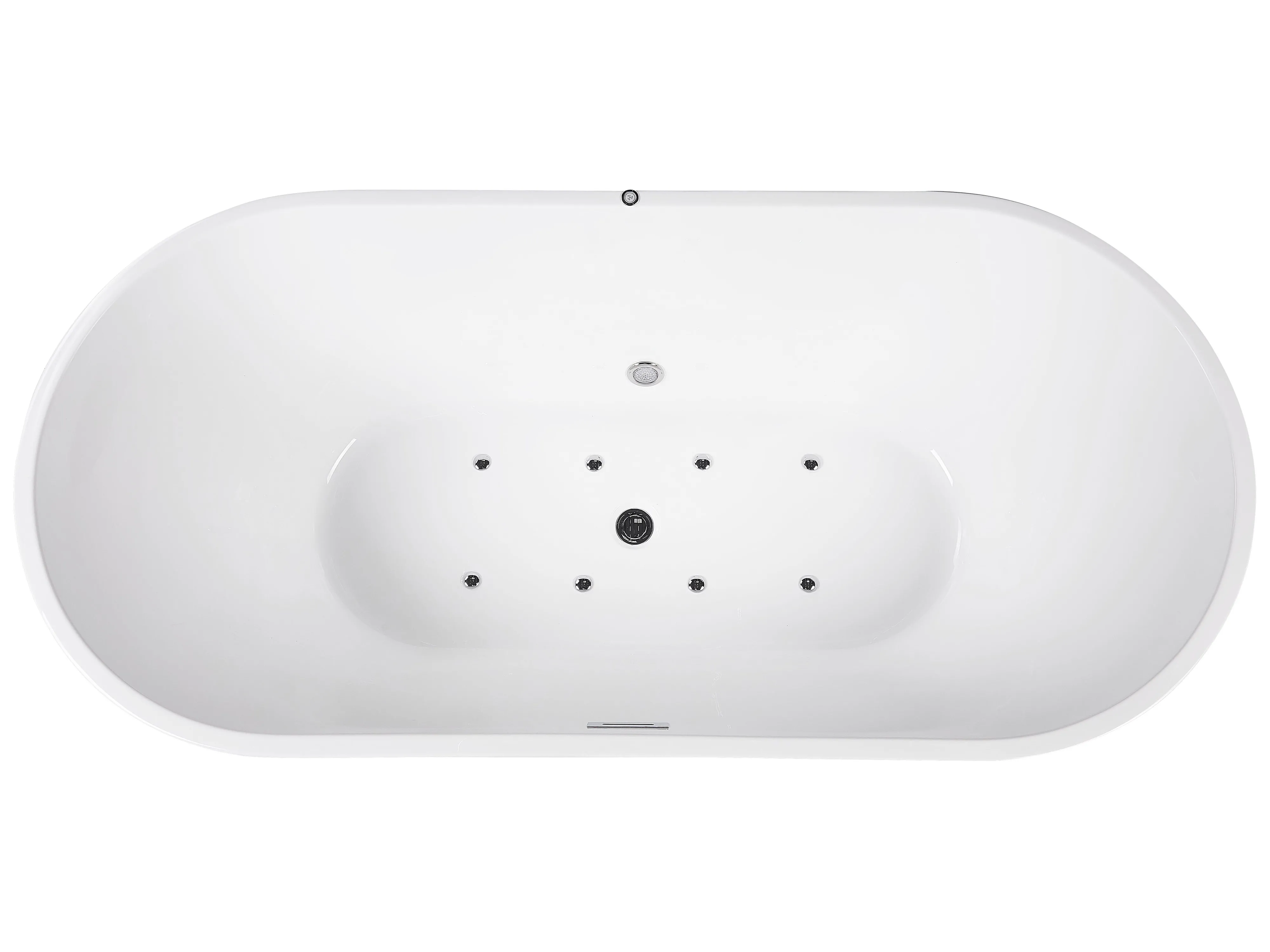 Vrijstaand bubbelbad met LED HAVANA 170 x 80 cm Wit