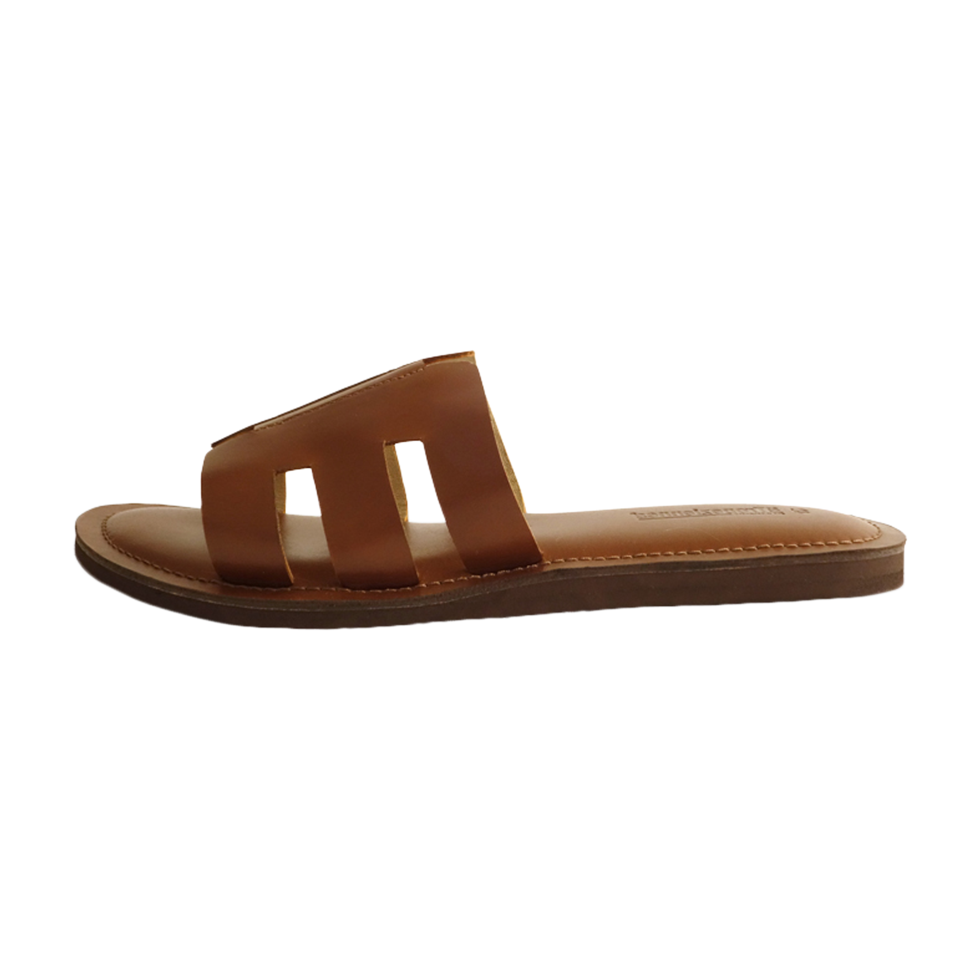 Sandales plates cuiremia | Marron