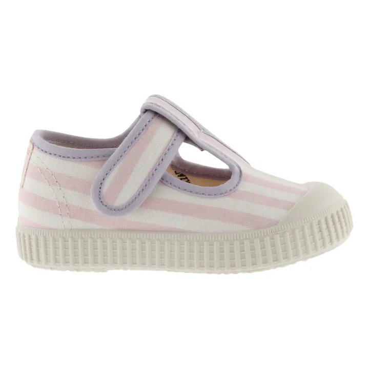 Victoria Baskets Scratchs Sandalia Tira Lona Rayures | Rose