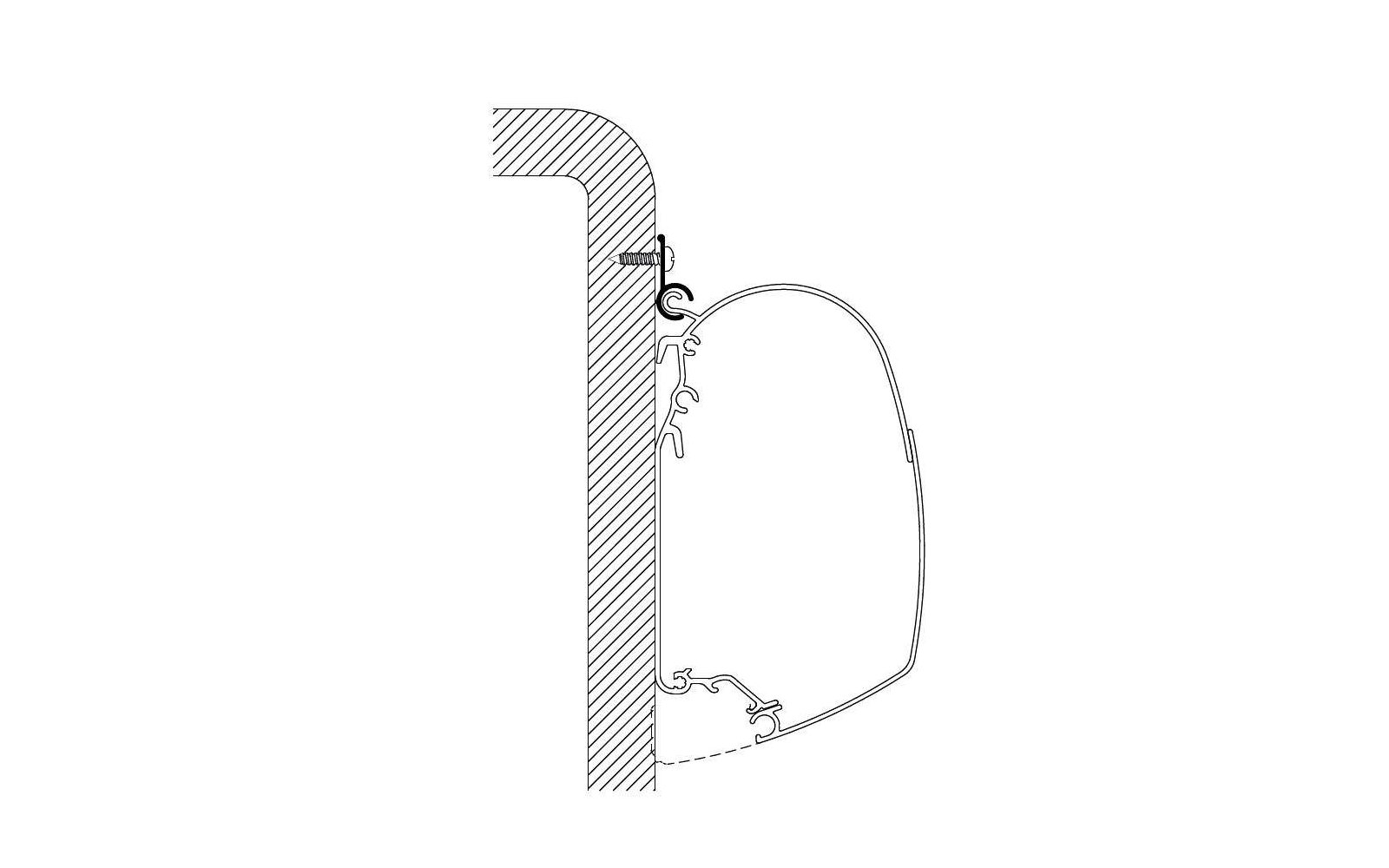 Thule Markisenadapter Caravan Rail 20 x 3,0m