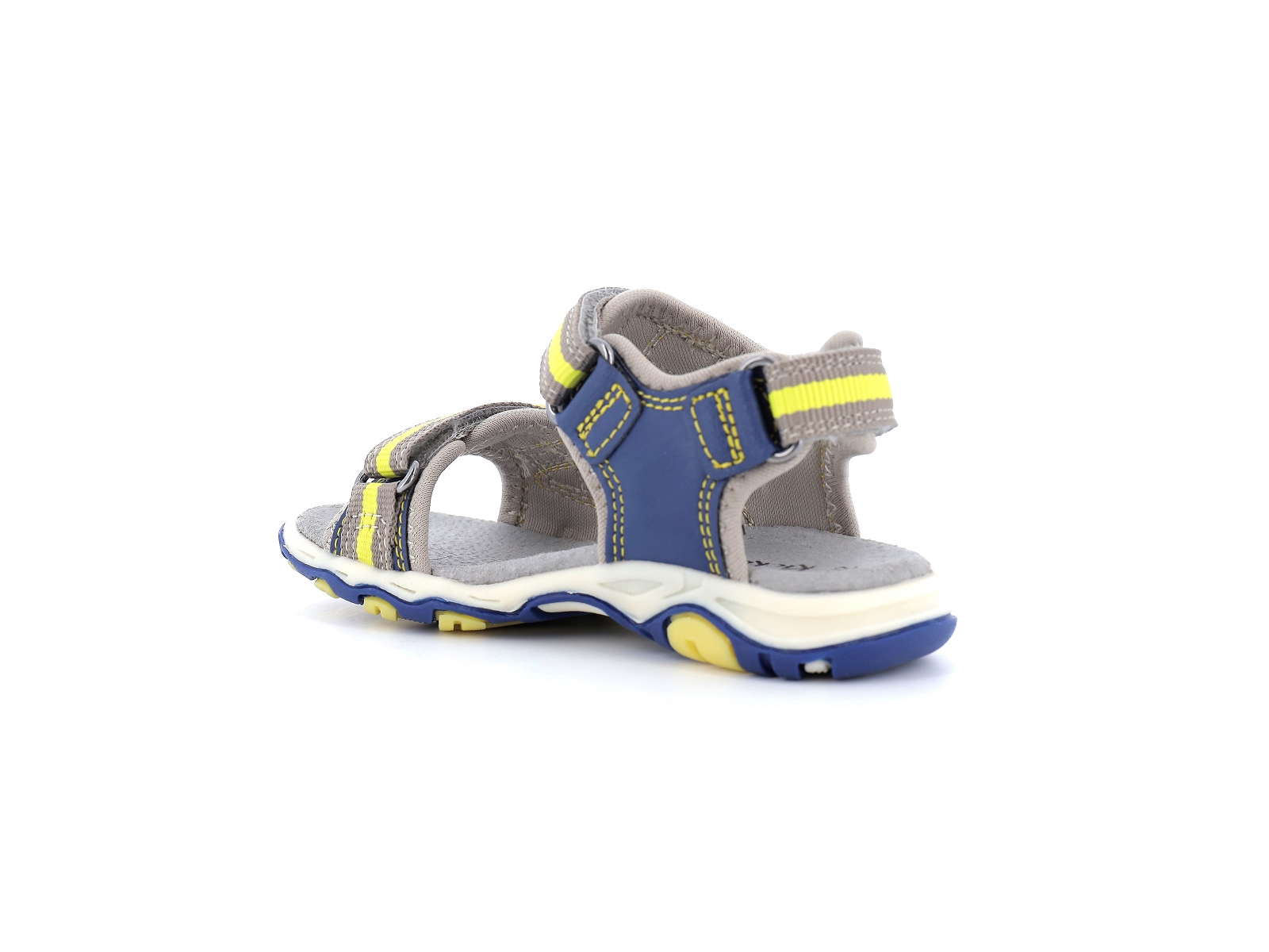 Kickers-KIWI Matières combinées Bleu-Jaune
