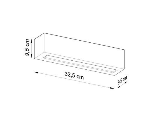SOLLUX LIGHTING - Applique céramique vega gris