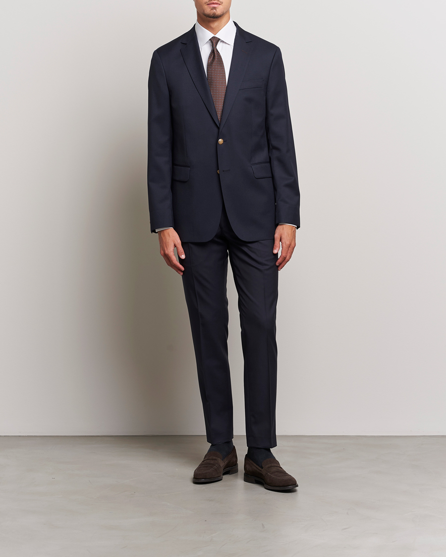 Oscar Jacobson John Club Wool Blazer Navy