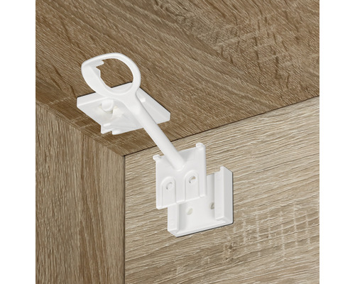 Kast- en ladesloten om te schroeven, wit, 8 stuks