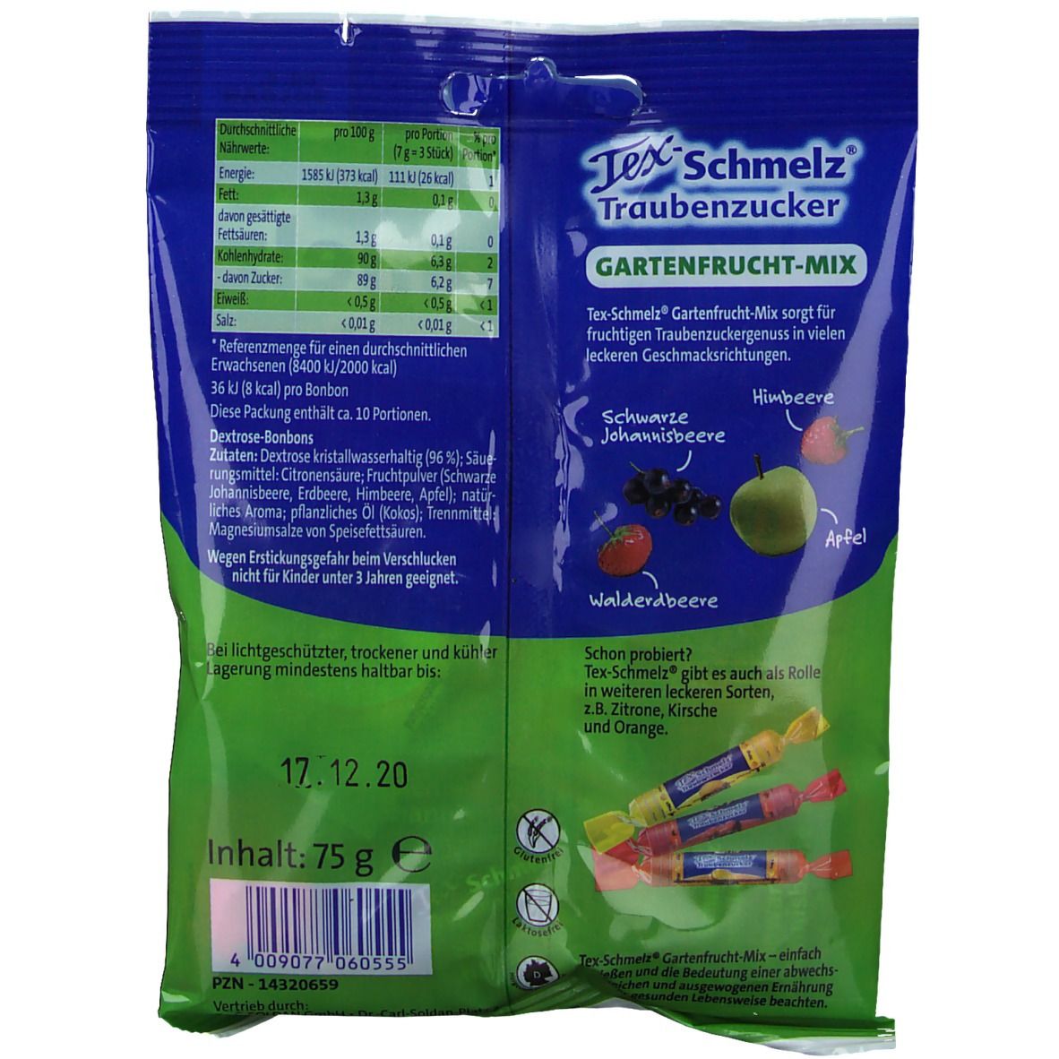 Tex-Schmelz® Traubenzucker Gartenfrucht-Mix