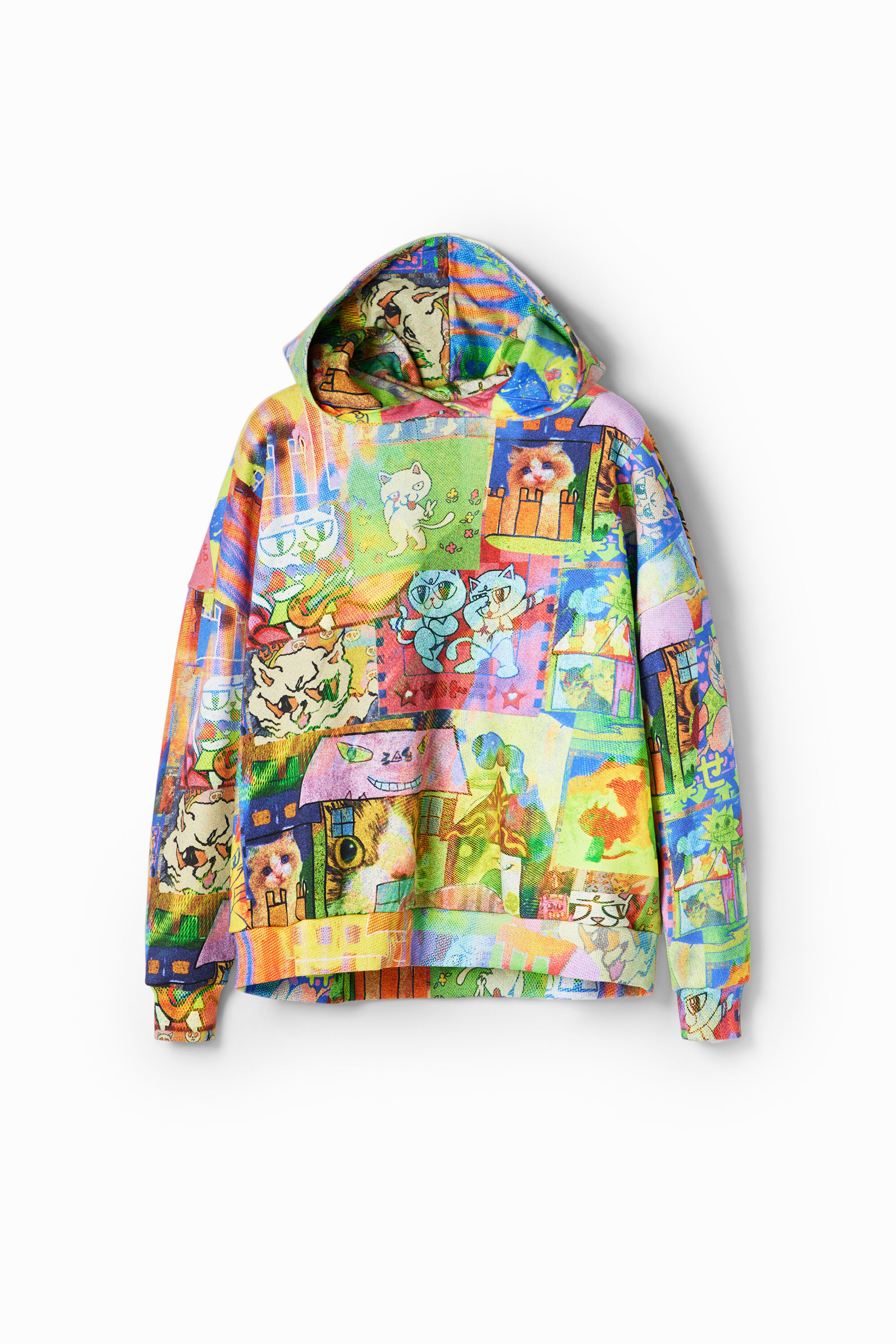 Moletom oversized com estampa de gato da María Escoté