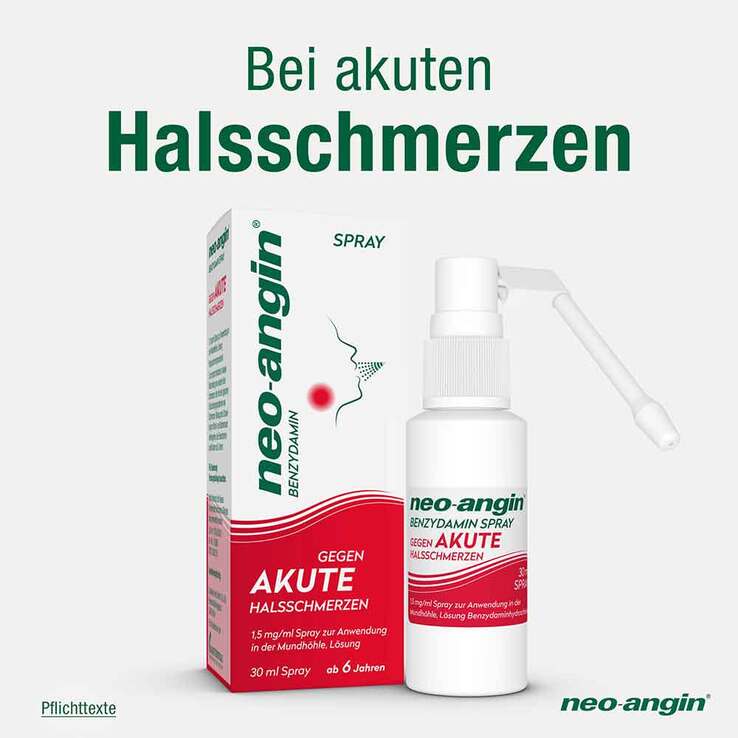 neo-angin Benzydamin Spray gegen akute Halsschmerzen, 30 ml