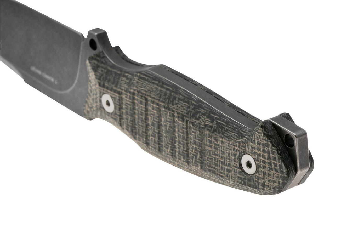 Viper David Evolution 4002ECB D2, Black Micarta, vaststaand mes