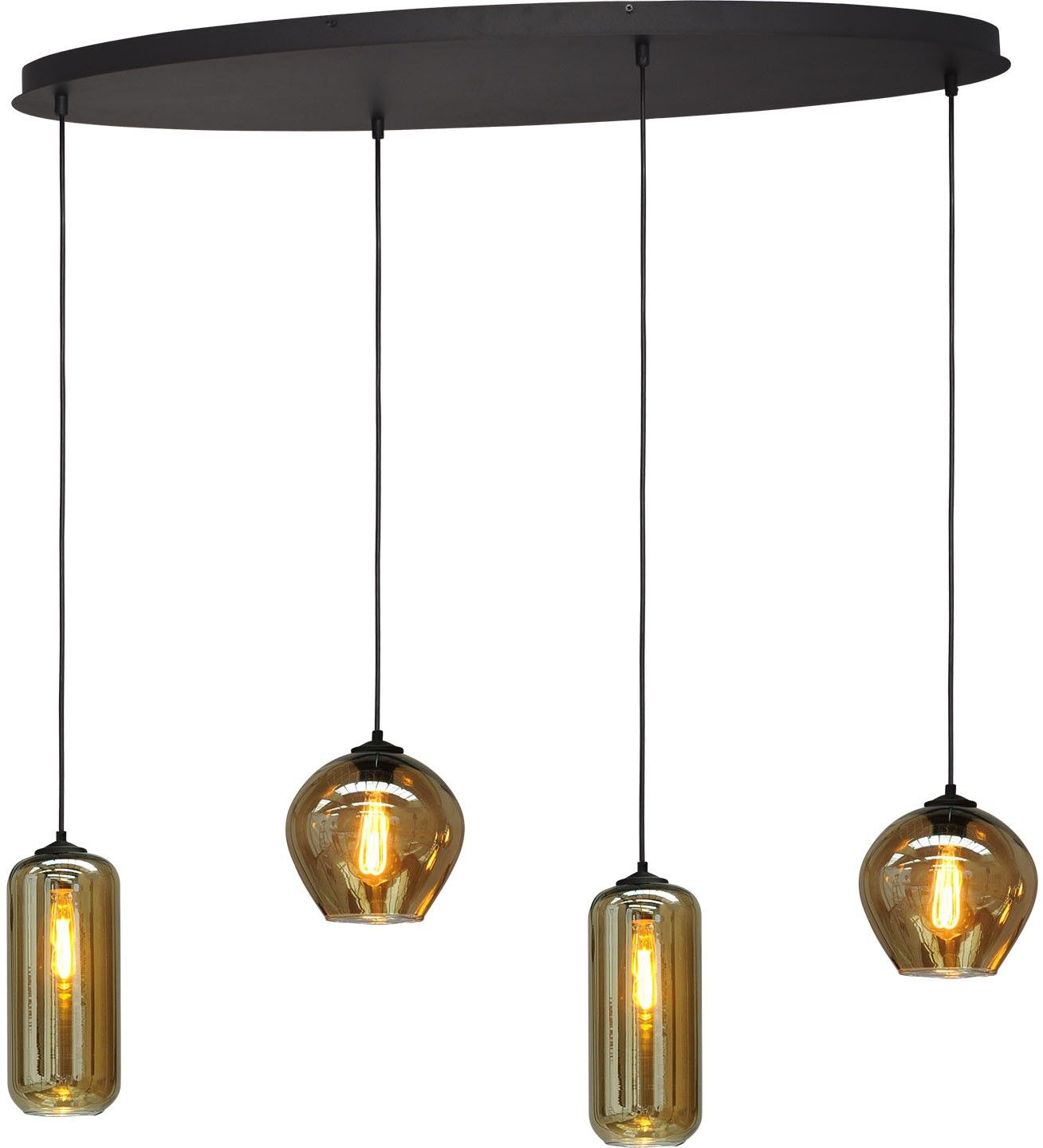 Hanglamp 2264-05-100-40-4-35 Quinto Smoke B100 x D40 cm