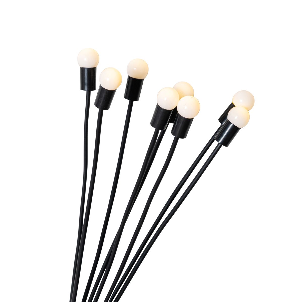 Set van 2 buitenlampen zwart incl. LED met solar en grondpin - Fire Fly