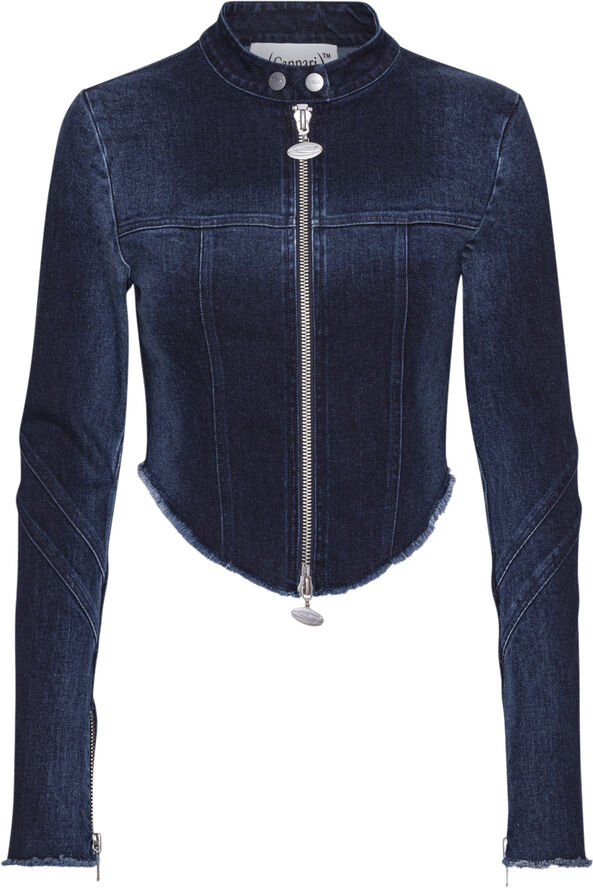 Cannari Concept Tight Denim Shirt Vintage indigo blue